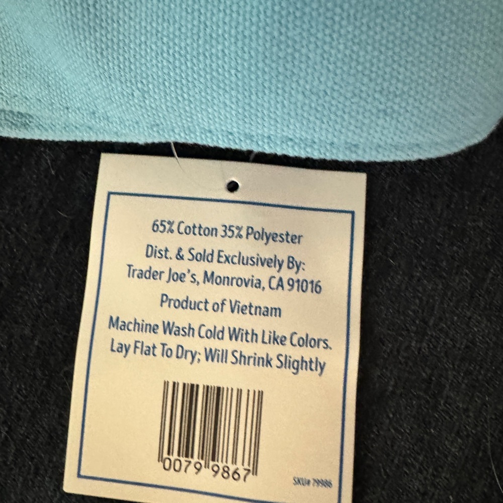 Mint Green and Beige Trader Joe’s Tote Bag - Picture 3 of 3